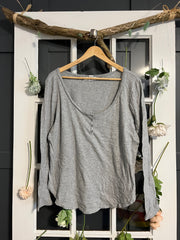 Grey Long-Sleeved Shirt 2X